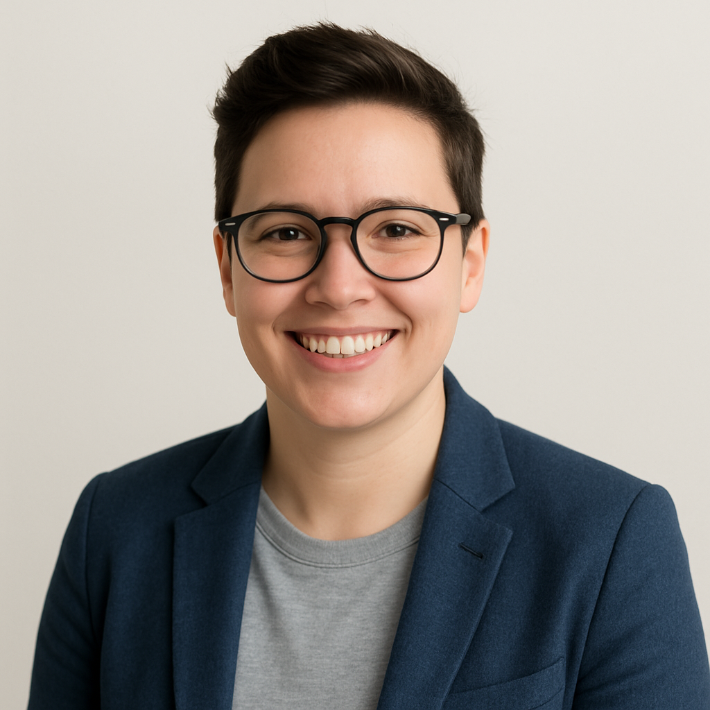 Portrait of a happy client startup founder