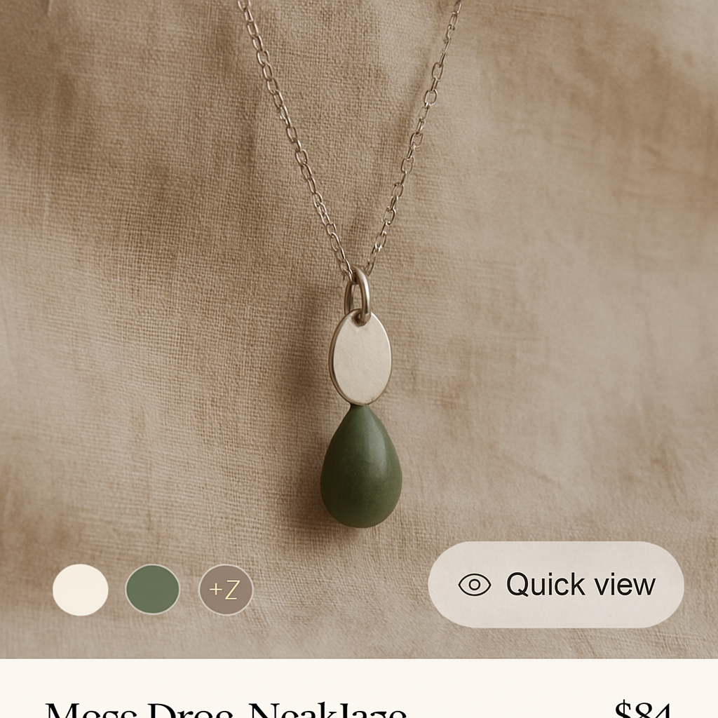 Moss Drop Necklace
