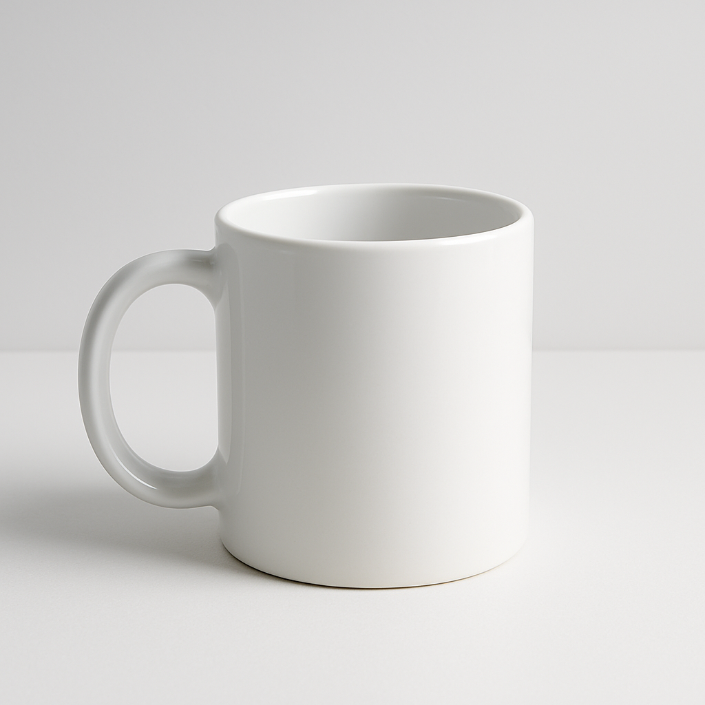White ceramic mug