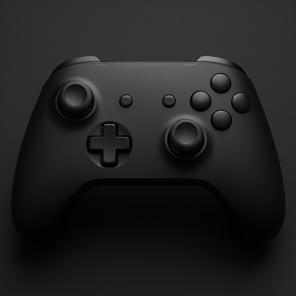 Black gaming controller