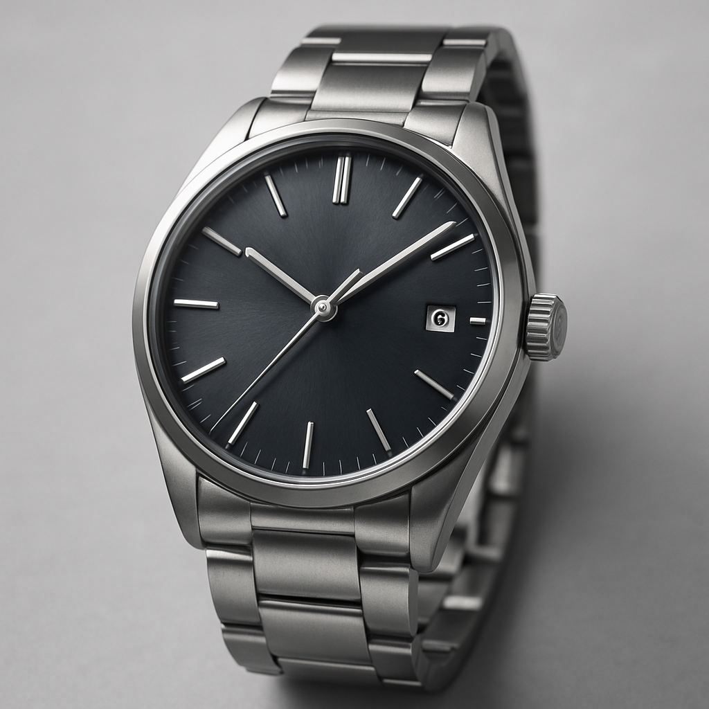 Silver wristwatch