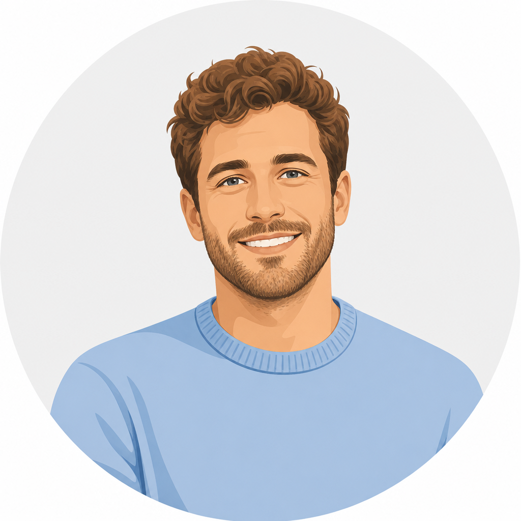 Illustrated portrait avatar of Liam Ferreira