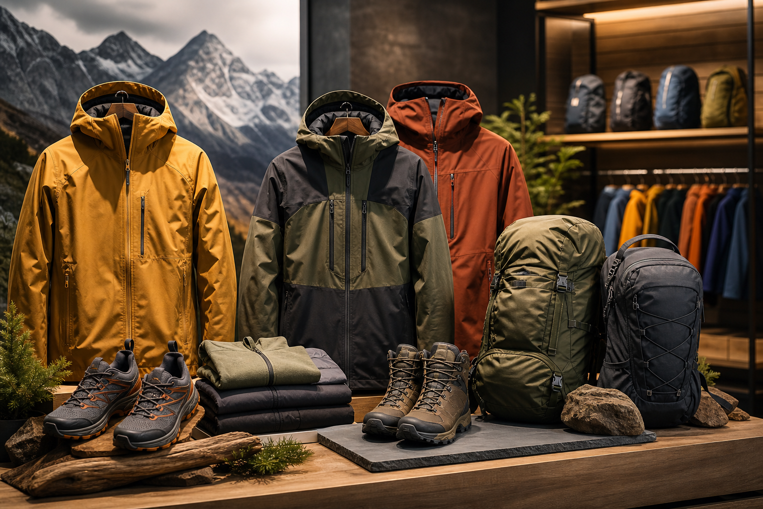 Seasonal outdoor apparel banner image