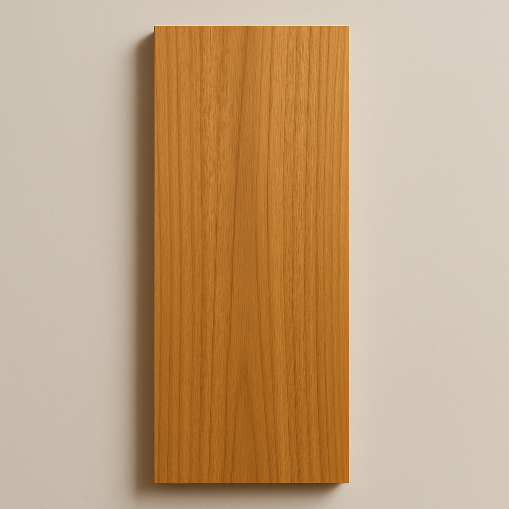 Teak — honey-gold hue, straight grain, ultra-clean FAS plank, minimal knots