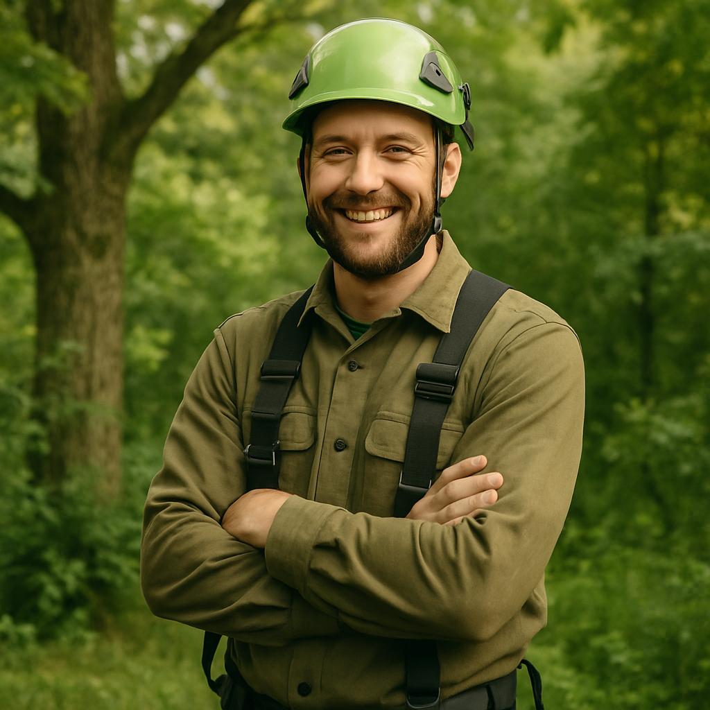 Friendly local arborist in nature, Trees First