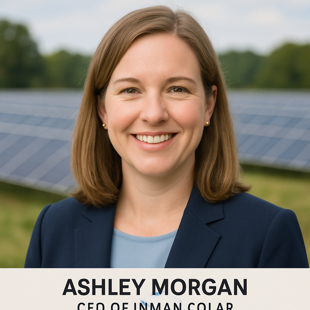 Ashley Morgan smiling, CEO of Inman Solar