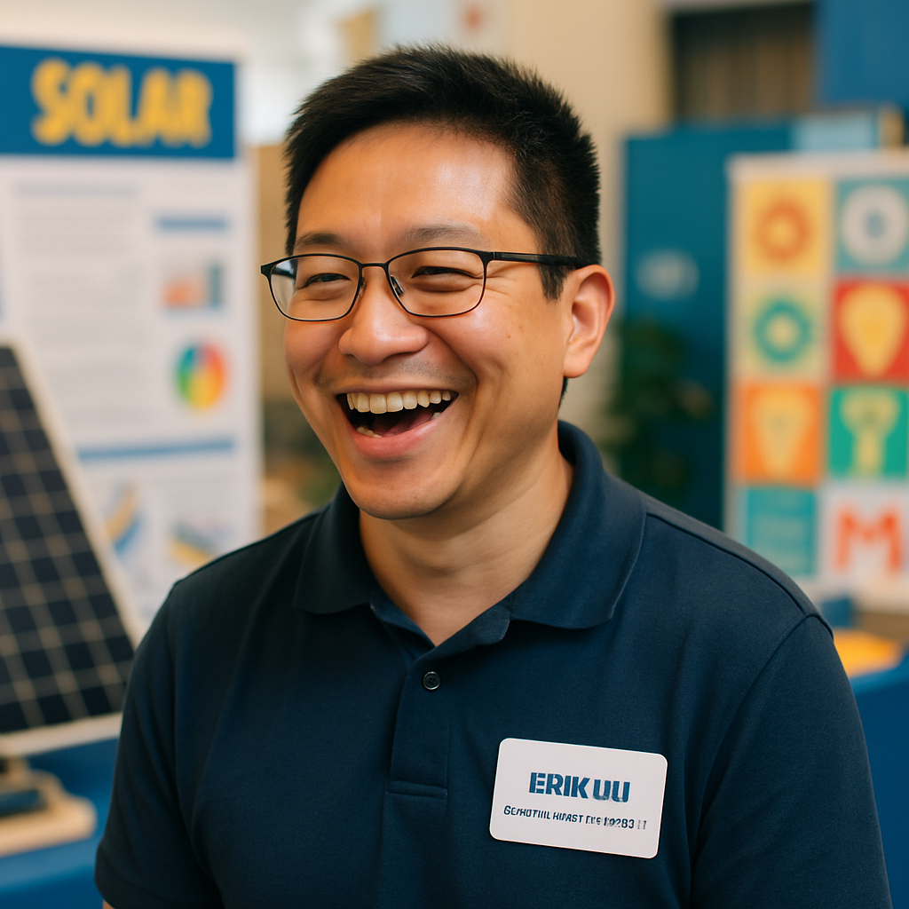 Erik Liu sharing a laugh, Senior Systems Engineer