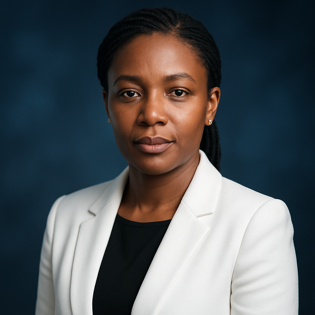 Portrait d’une responsable institutionnelle, femme au blazer blanc, style moderne