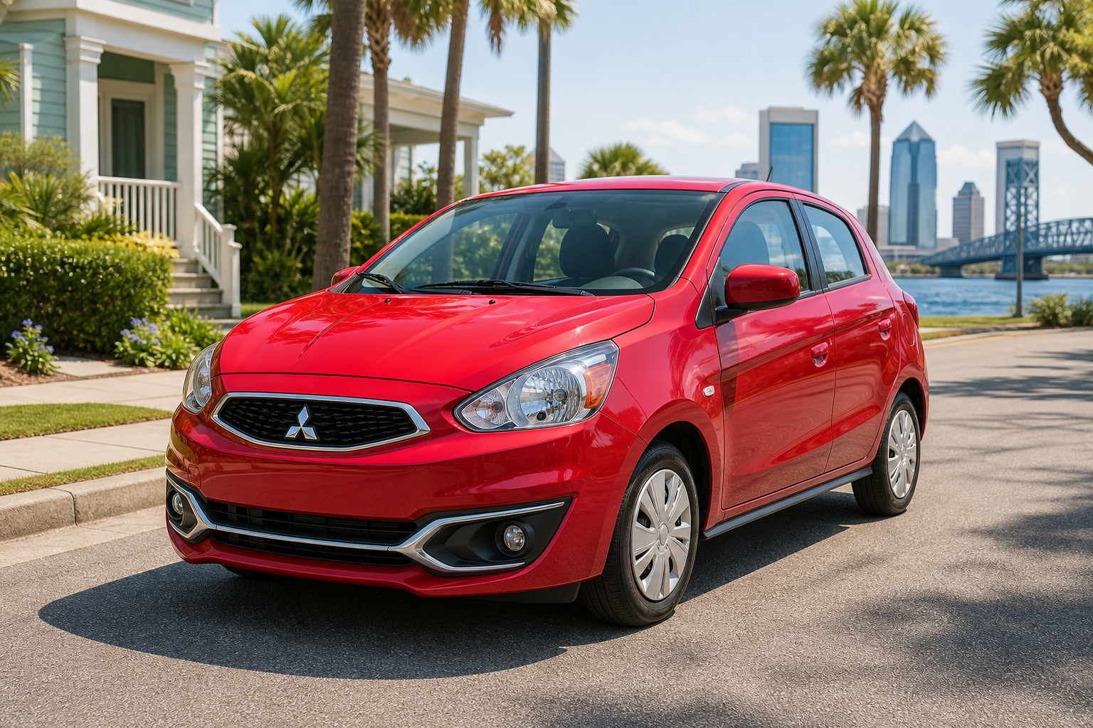 Red 2017 Mitsubishi Mirage