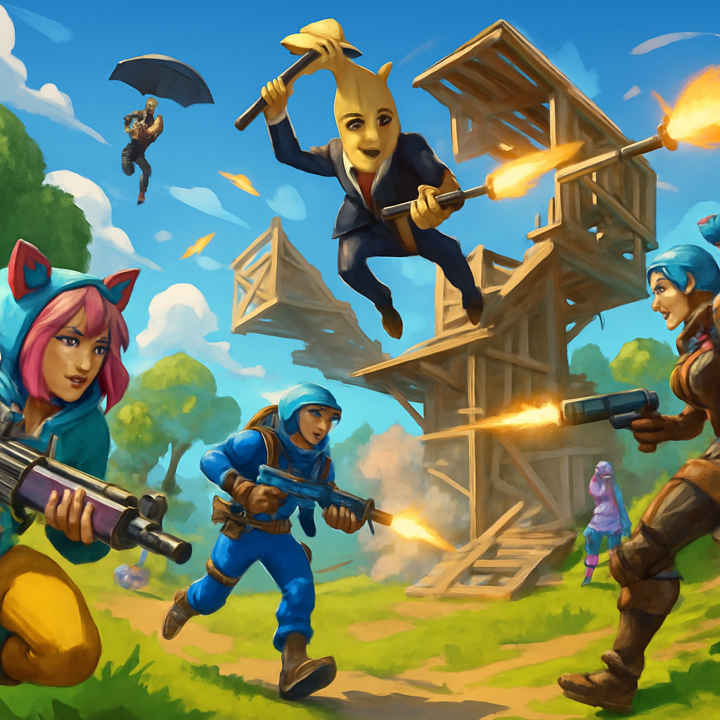 Fortnite vibrant battle scene