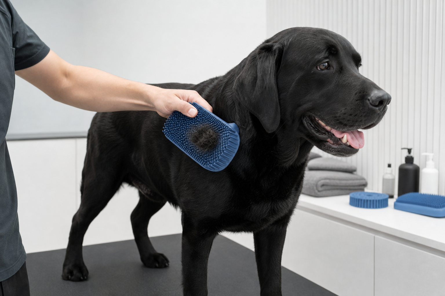 Shedding removal with silicone deshedding tool
