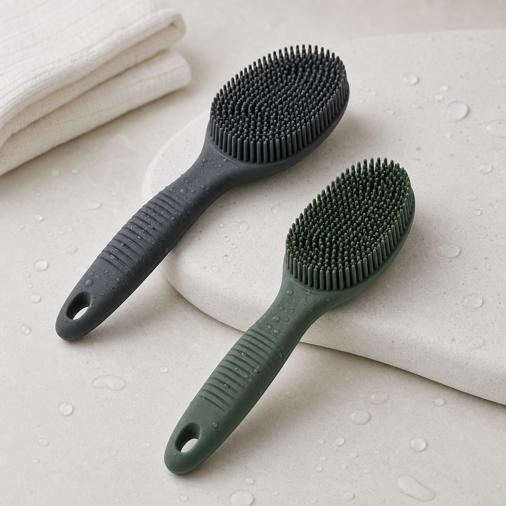 Premium silicone bath brushes