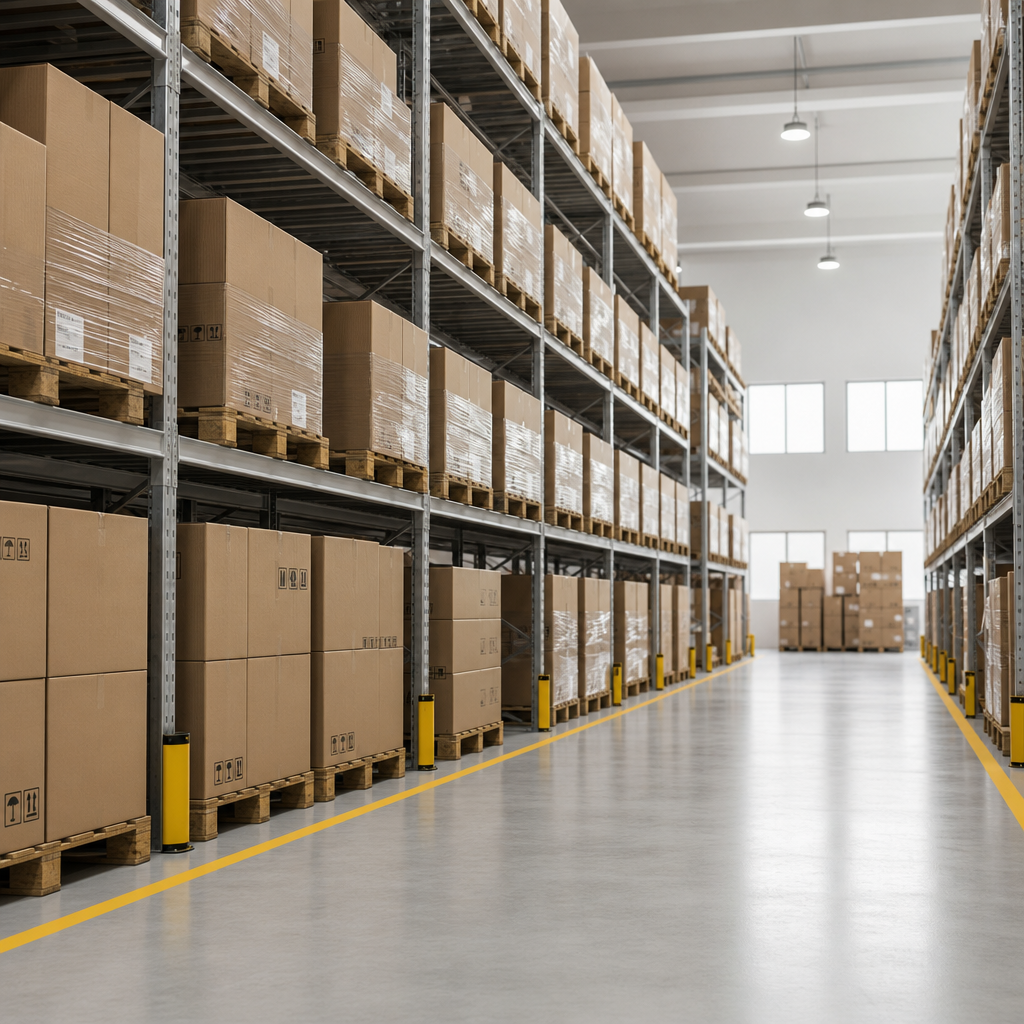Organized warehouse storage