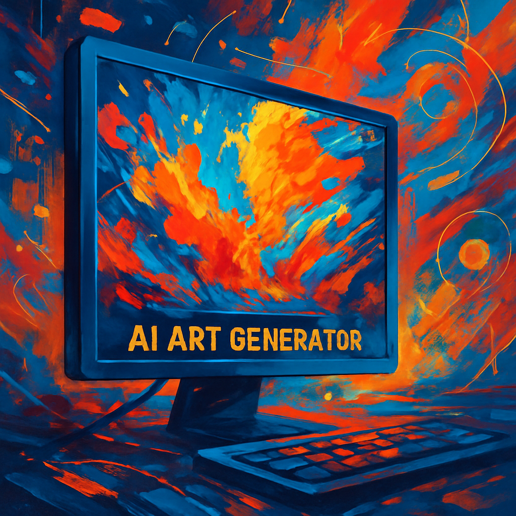 Creative AI art generator illustrating a vibrant digital painting