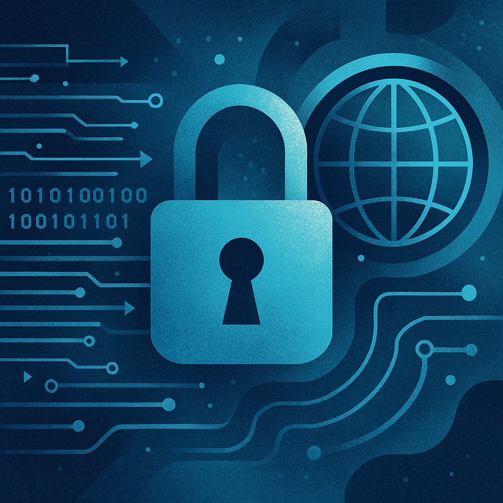 Abstract illustration of digital privacy and data security