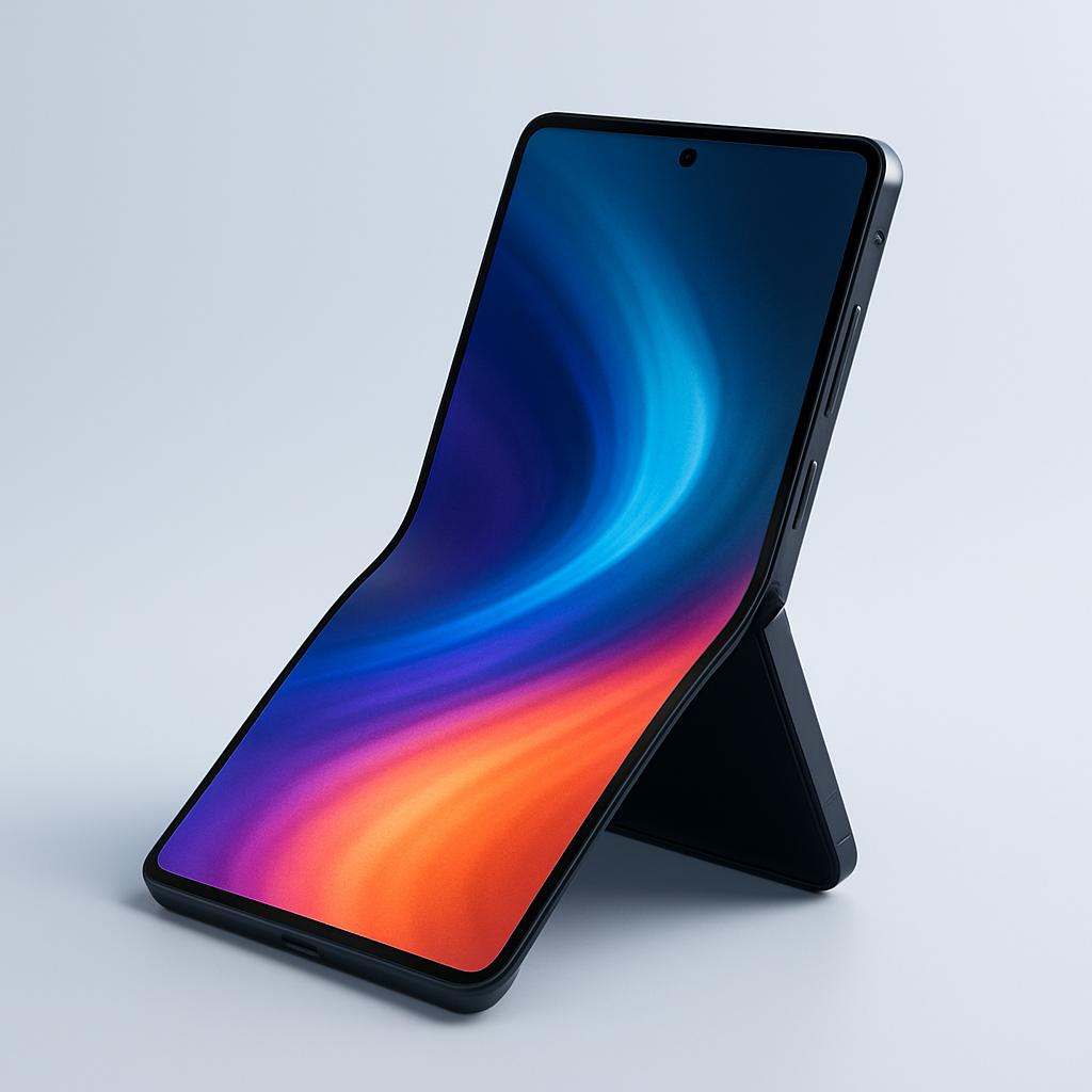 Modern smartphone with innovative folding display