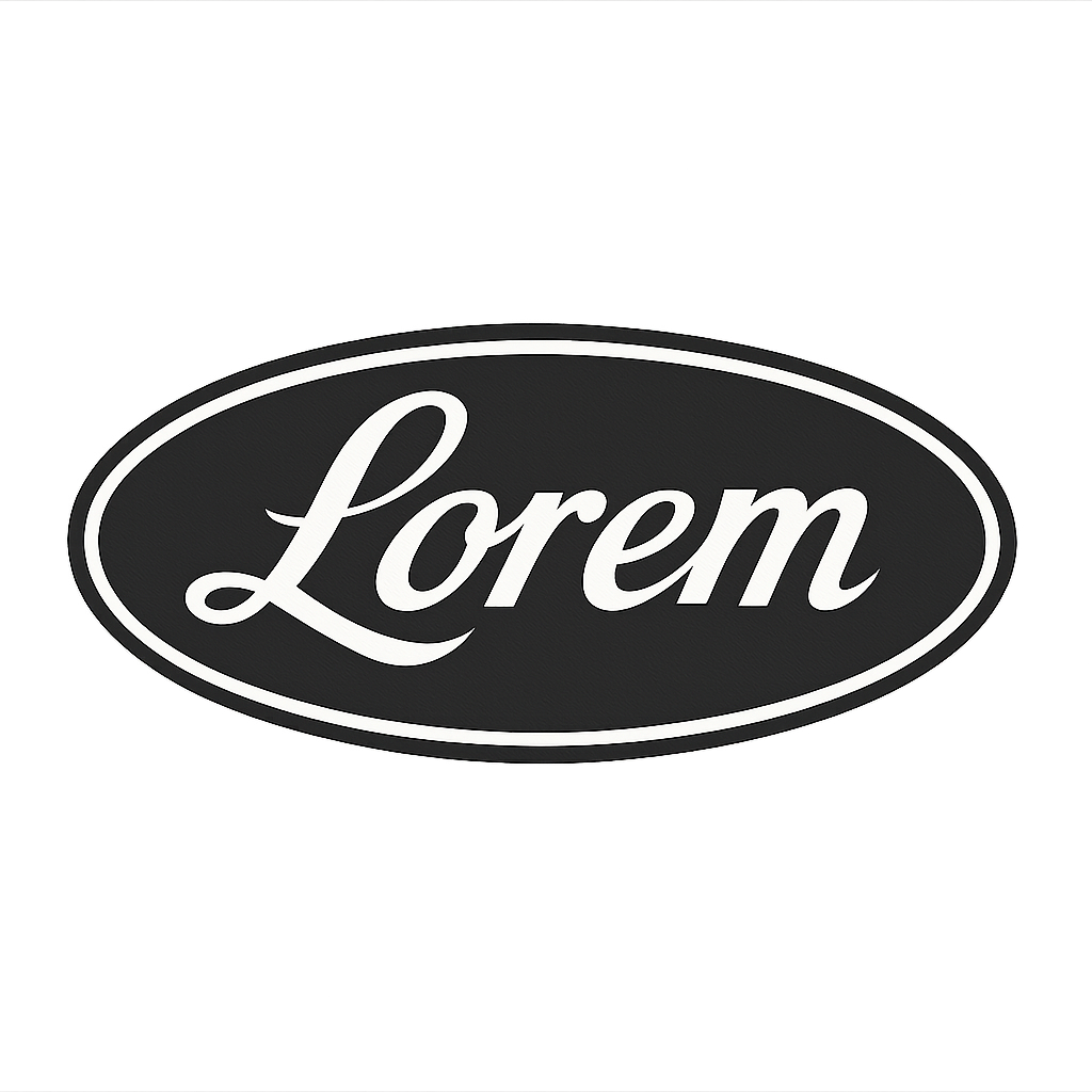 Logo inspirado en Ford, sobrio y profesional