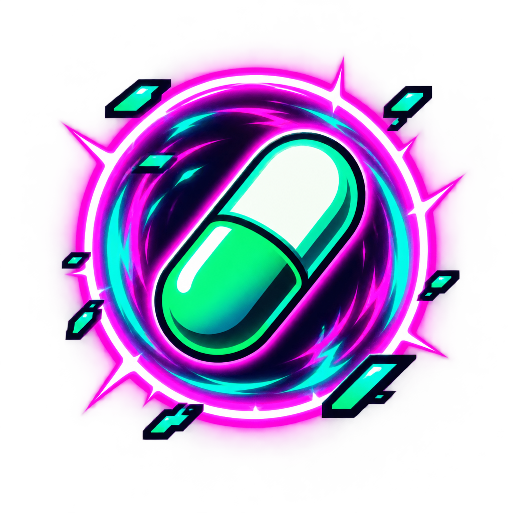 small neon portal icon for Pump.fun button