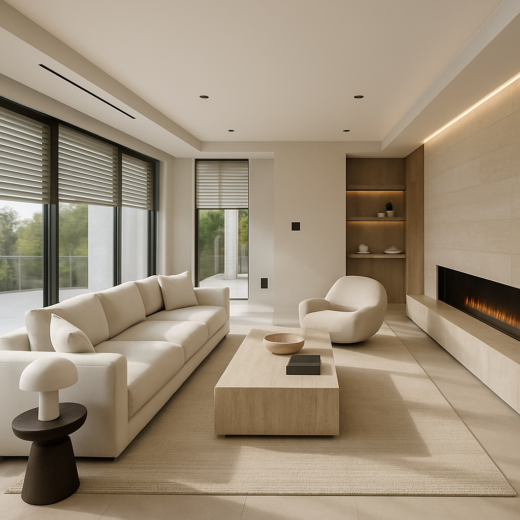 Beautiful, modern interior design with natural light and smart features