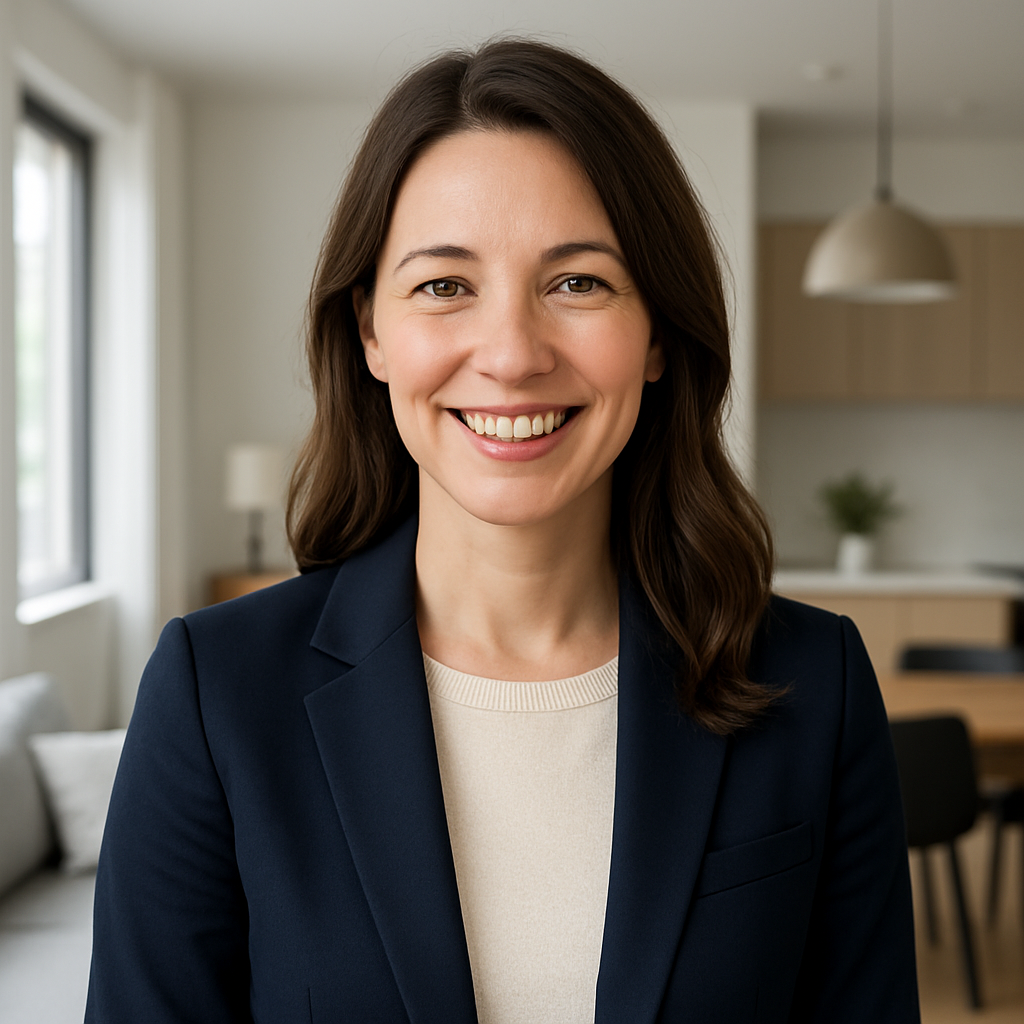 Portrait of a smiling woman homeowner
