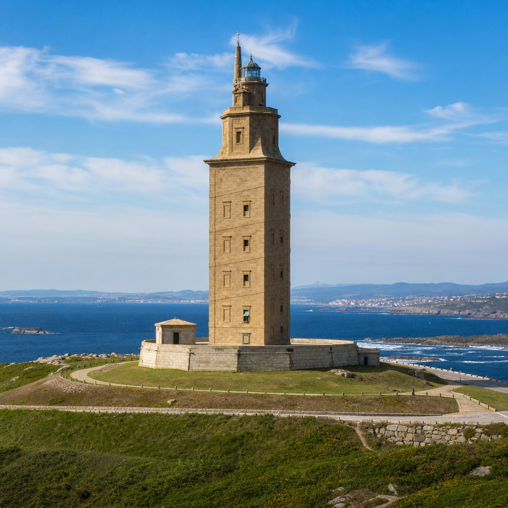 Tower of Hercules lighthouse near the Atlantic coast