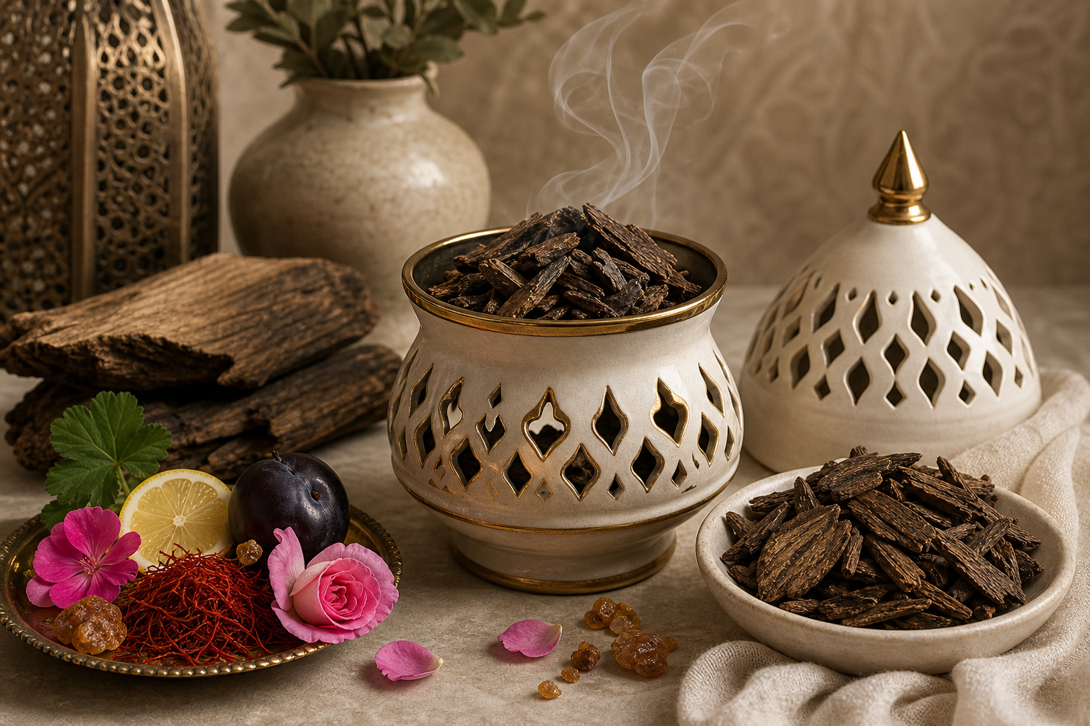 Myrrh Cedar perfumed oud chips product image