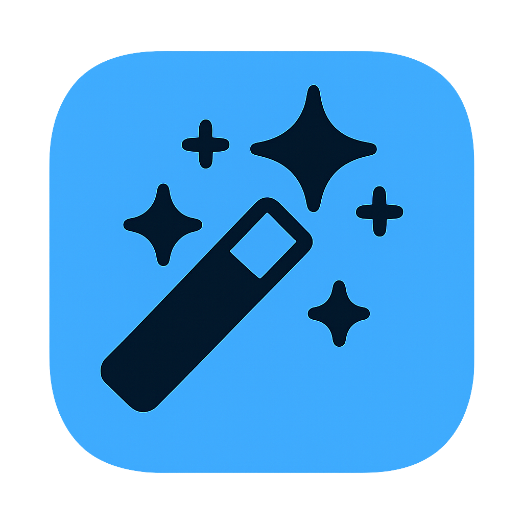 Sparkle wand representing ease of use