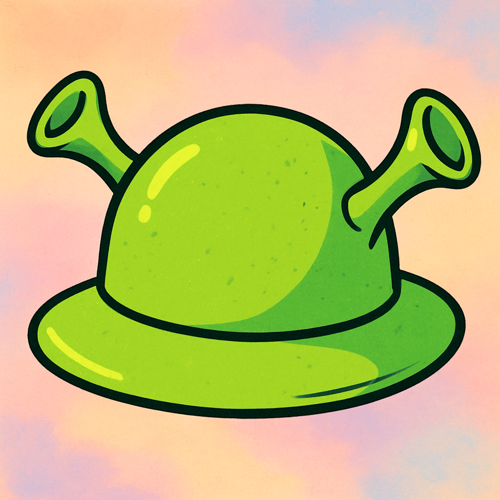 Green hat with Shrek ogre ears