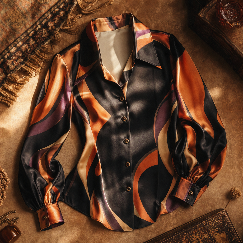 Electric Avenue Satin Blouse