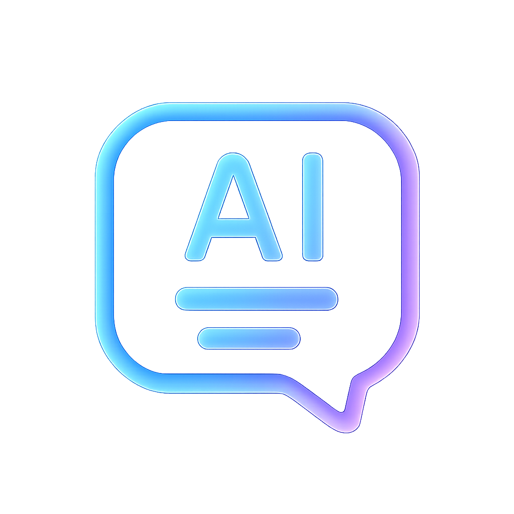 AI chat bubble icon