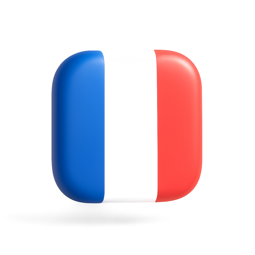 French flag floating icon