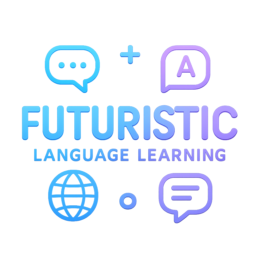 Futuristic Language Learning Logo