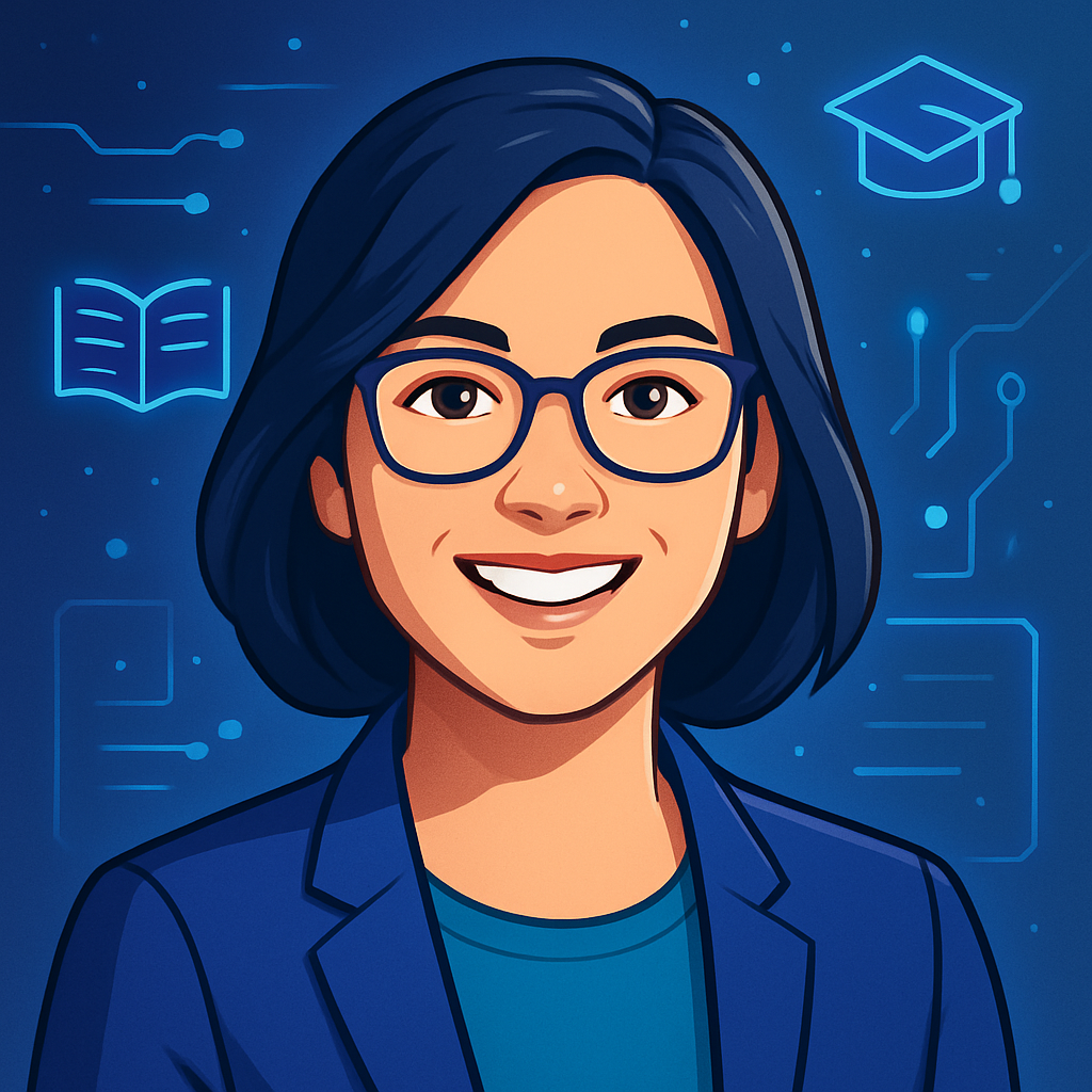 Smiling woman with glasses