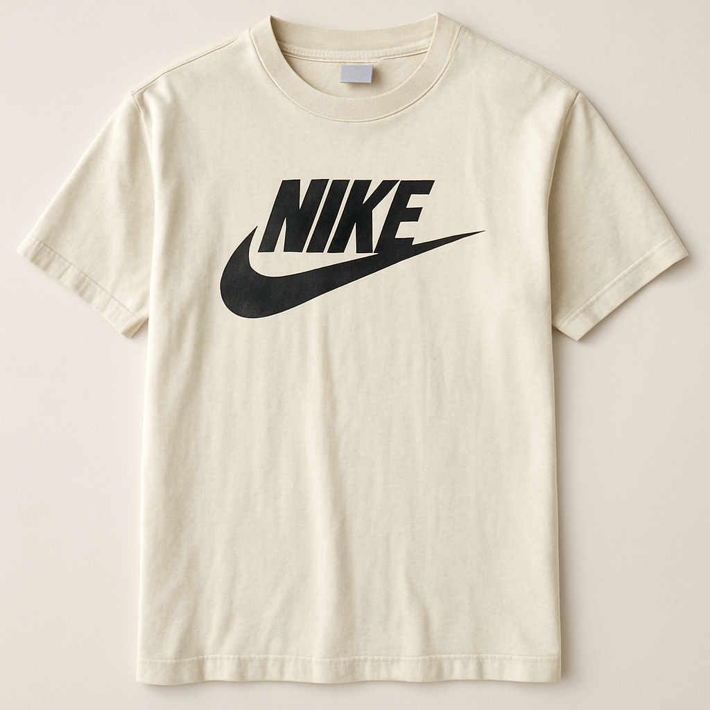 Camiseta Nike vintage original sobre fondo neutro