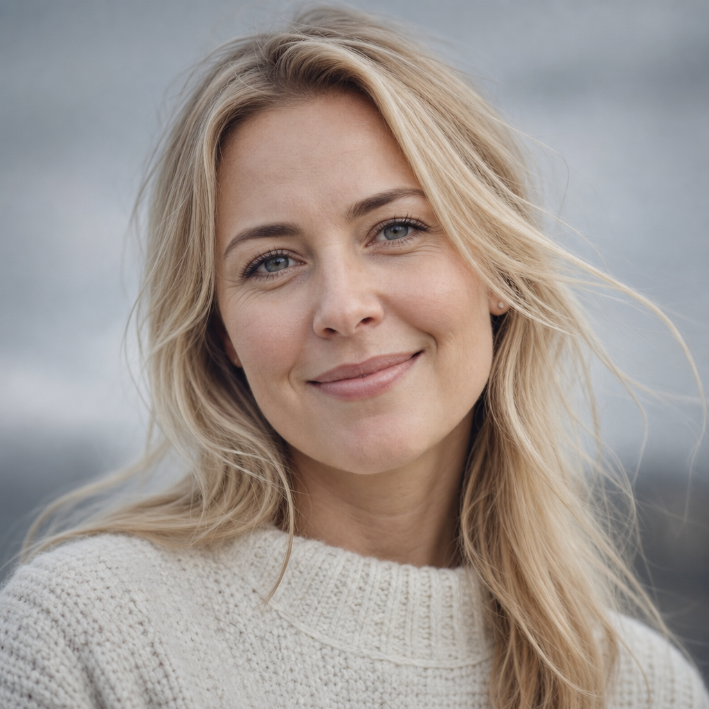 Portrait of Elin, a honeymoon traveler who journeyed through Iceland