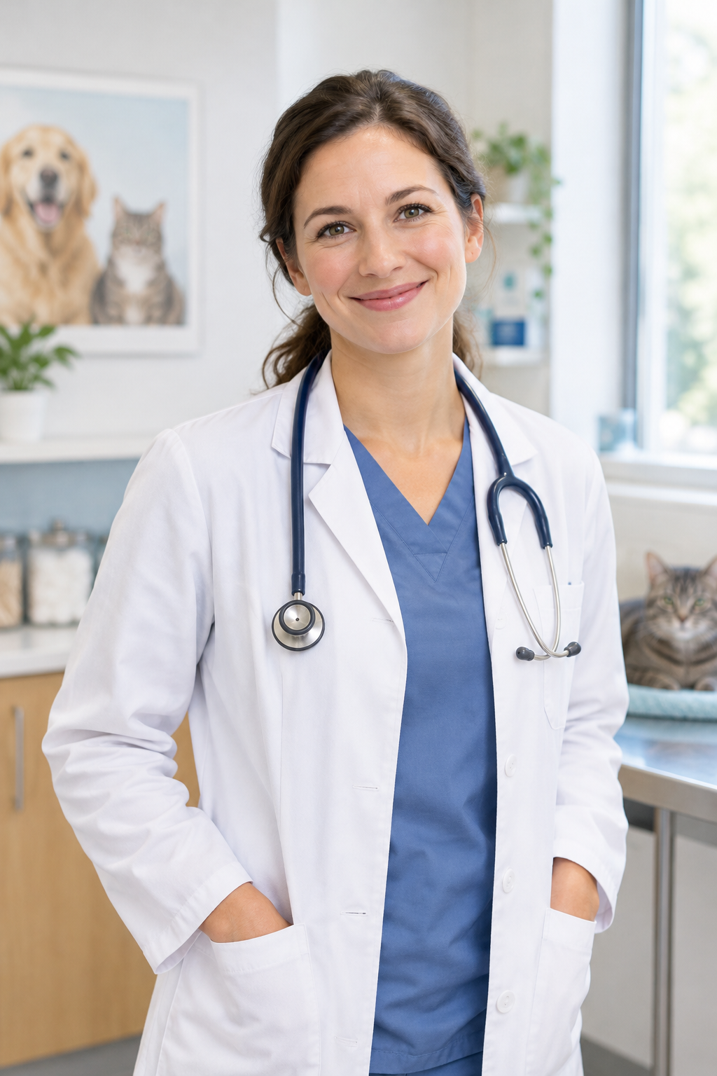 Portrait of Dr. Emily Carter, Lead Veterinarian