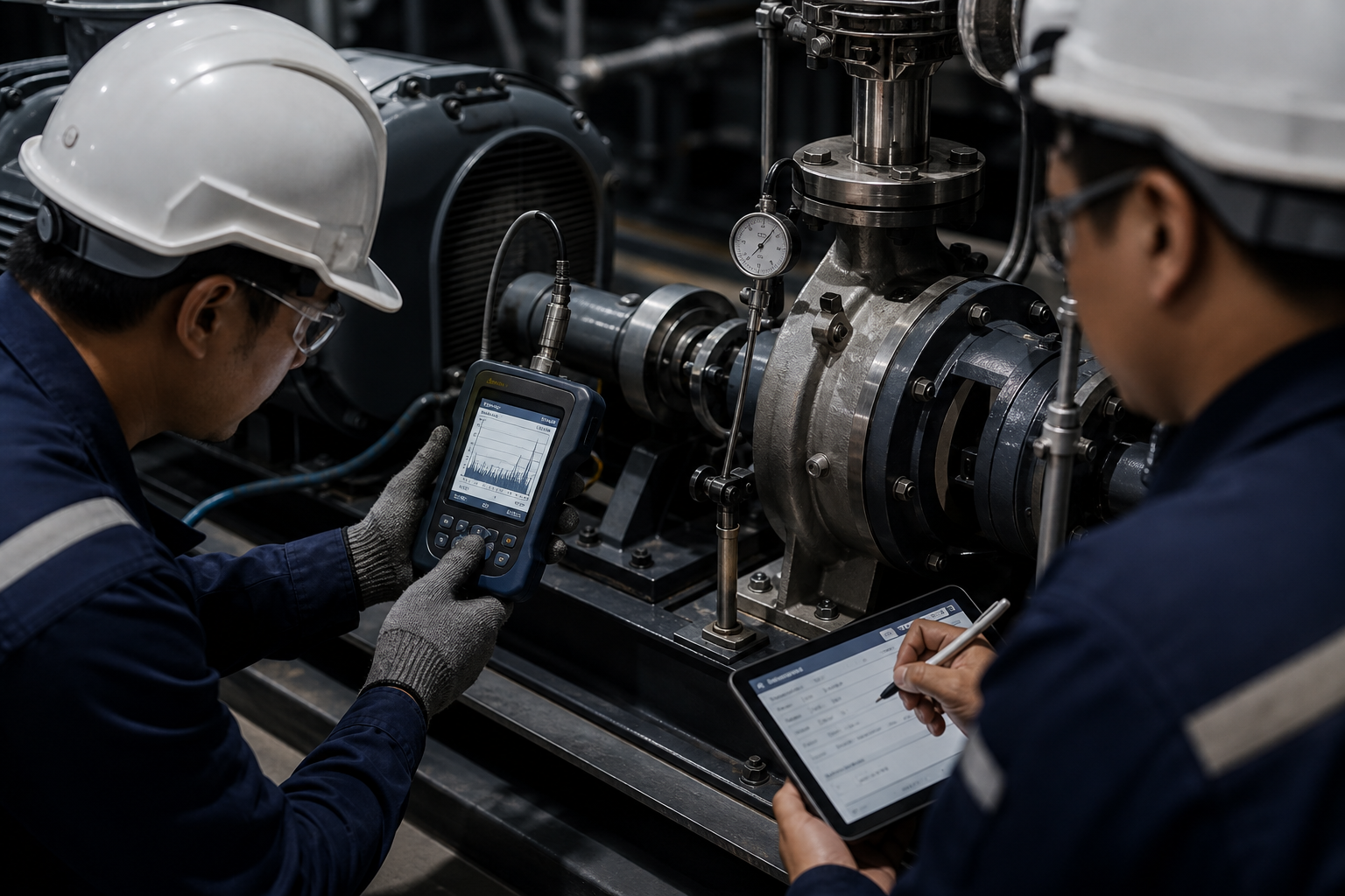 Inspection technique d’équipements rotatifs avec instruments de mesure de précision