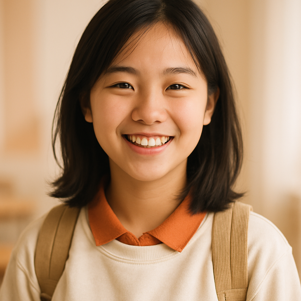 阳光的高中女生头像