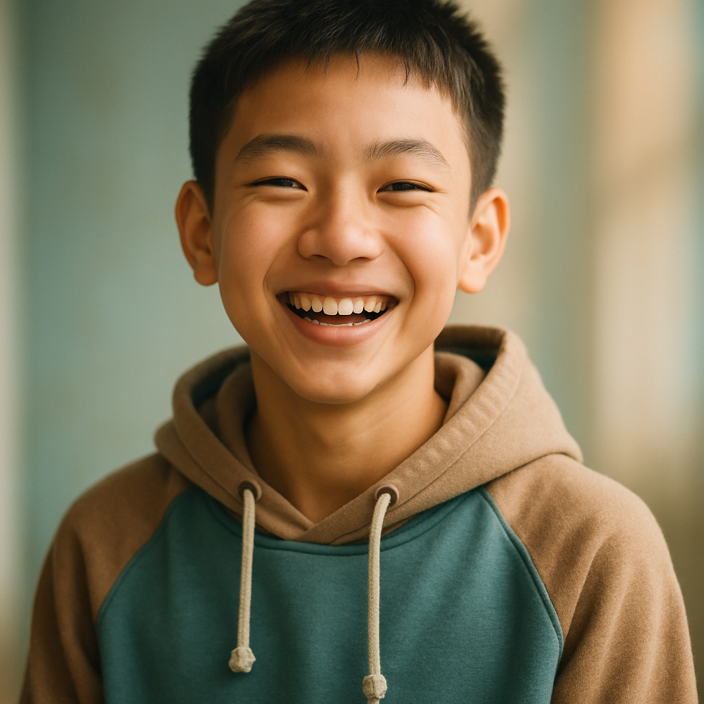 活力十足的初中男生头像