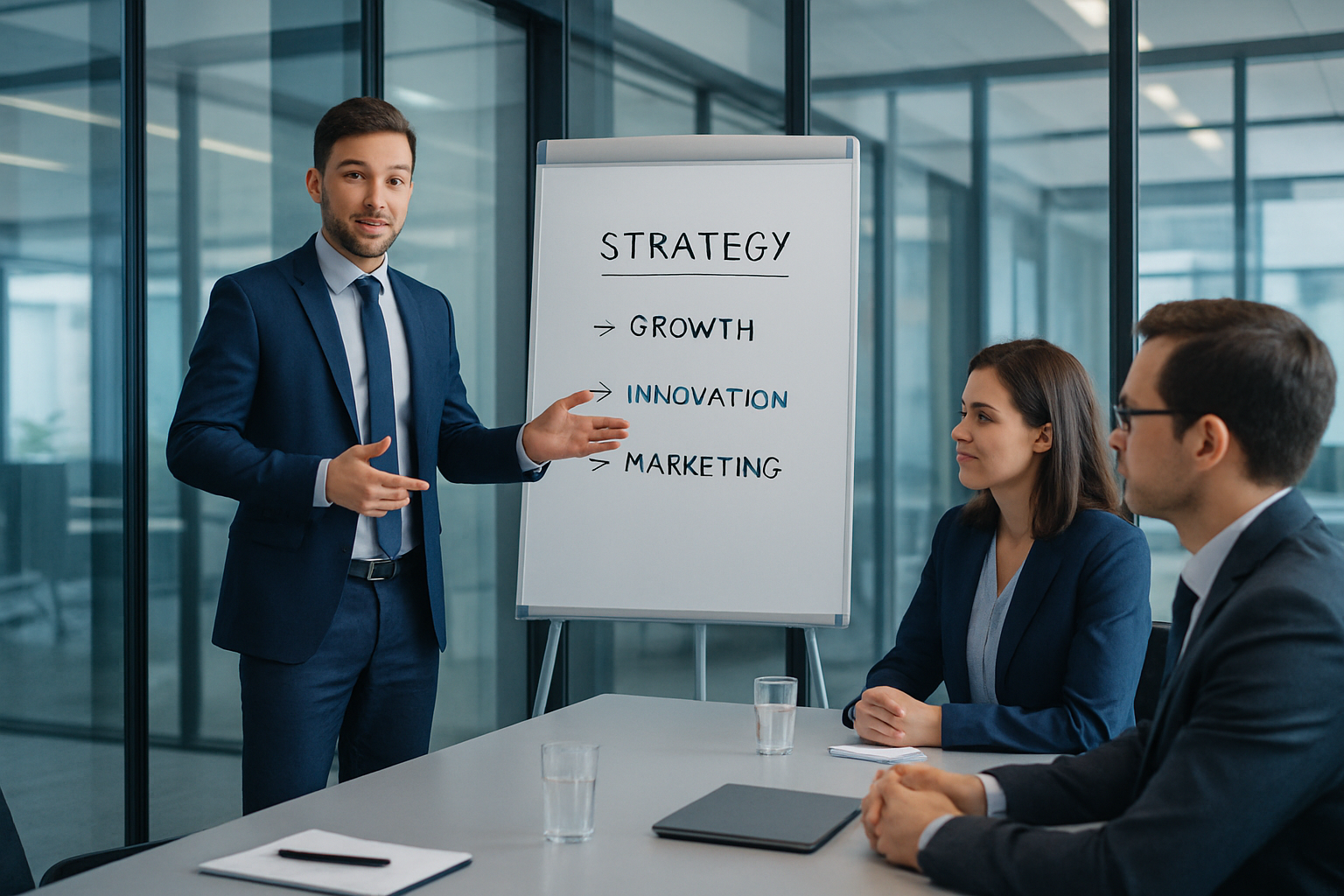 Consultant leading a strategy session