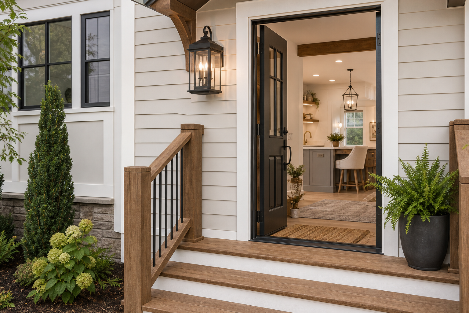 Whole-home improvement project combining repairs, carpentry upgrades, and coordinated interior design details