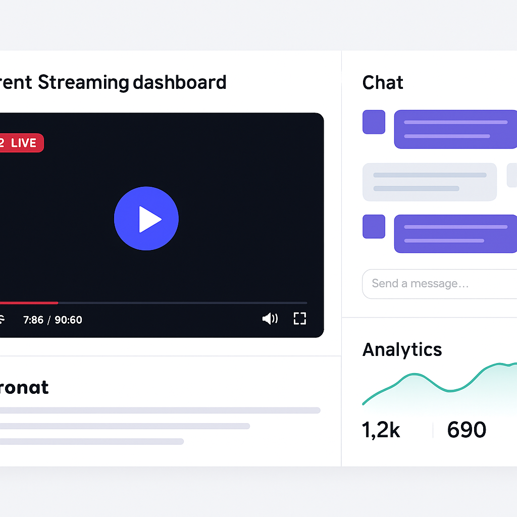 Digital event streaming dashboard preview