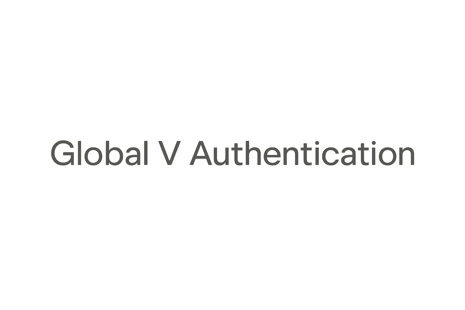 Global V Authentication background wordmark