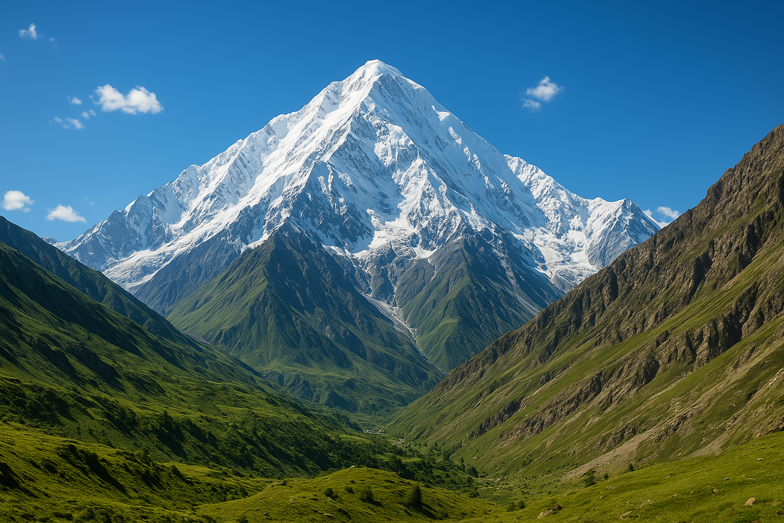 Scenic mountain view of Rakaposhi in the Pakistan region