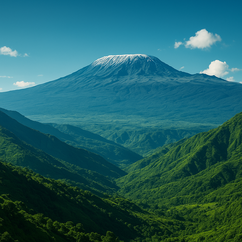 Mountain landscape of Mount Kilimanjaro