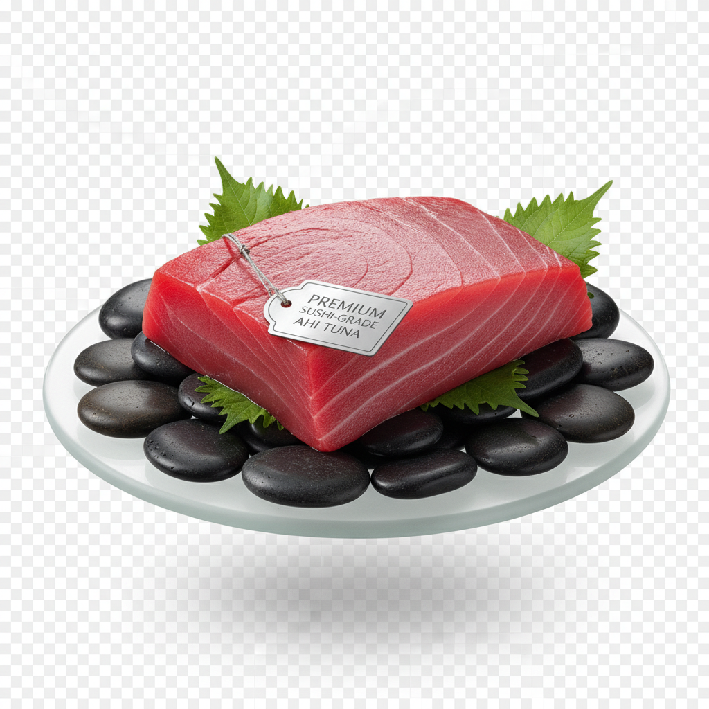 Sushi-grade tuna fillet