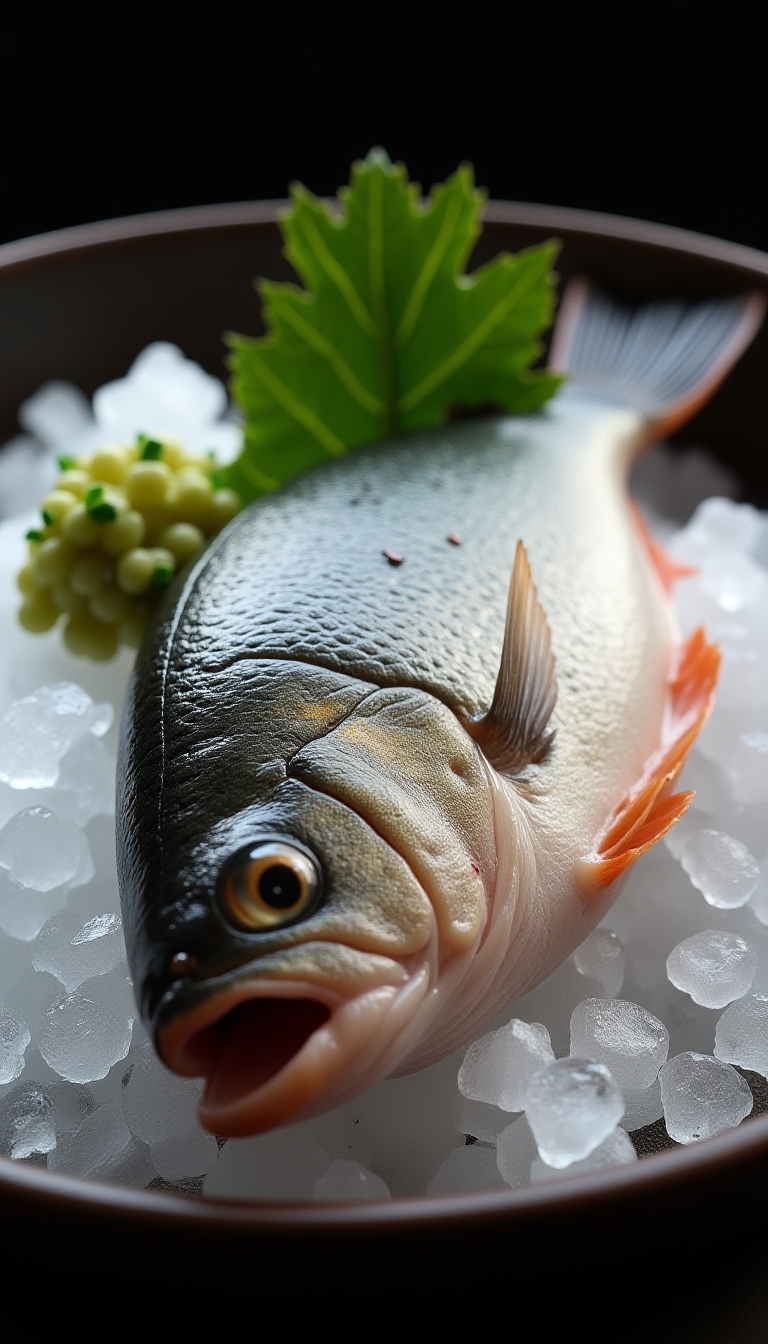Premium whole fish on ice