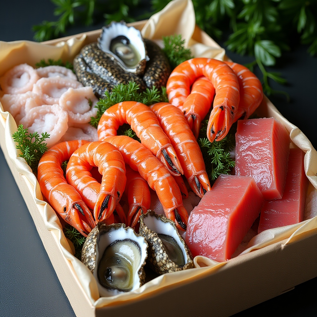 Premium seafood in eco-friendly packaging