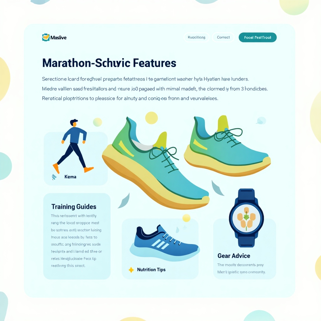 Icon of running shoes and gear