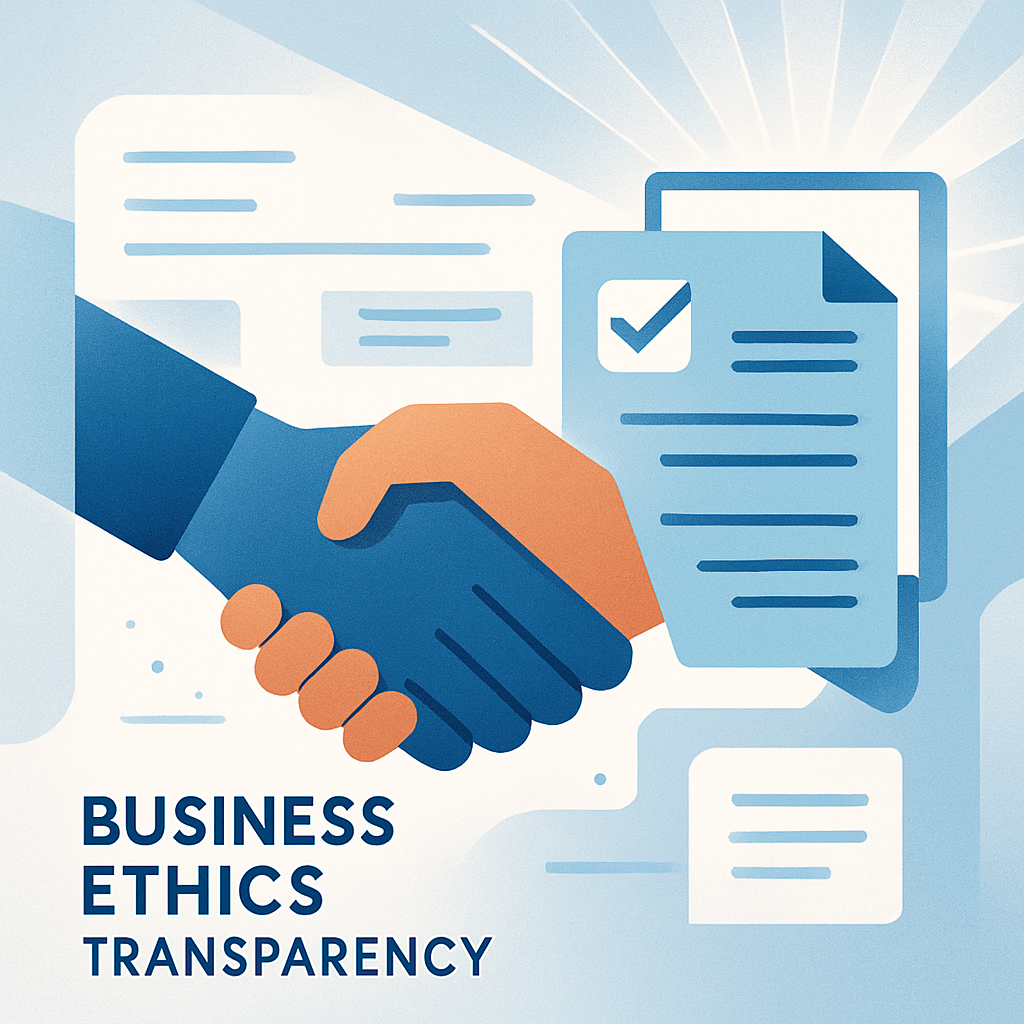 Representação de ética e transparência empresarial